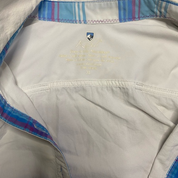 Kuhl White Nylon Button-Up Shirt - Picture 3 of 4